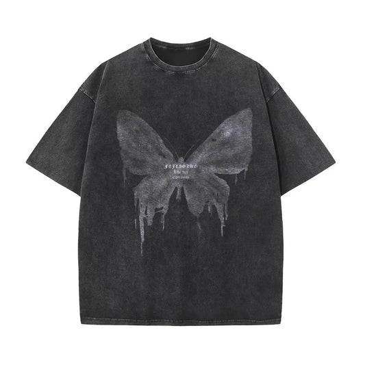 T-Shirt mit Grafik und Schmetterlingseffekt